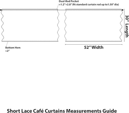 Kotile Short Black Lace Curtains - Image 2
