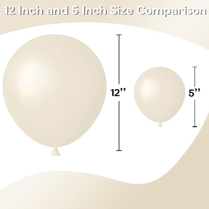 Jobkoo White Sand Balloons 5 Inch - Image 4