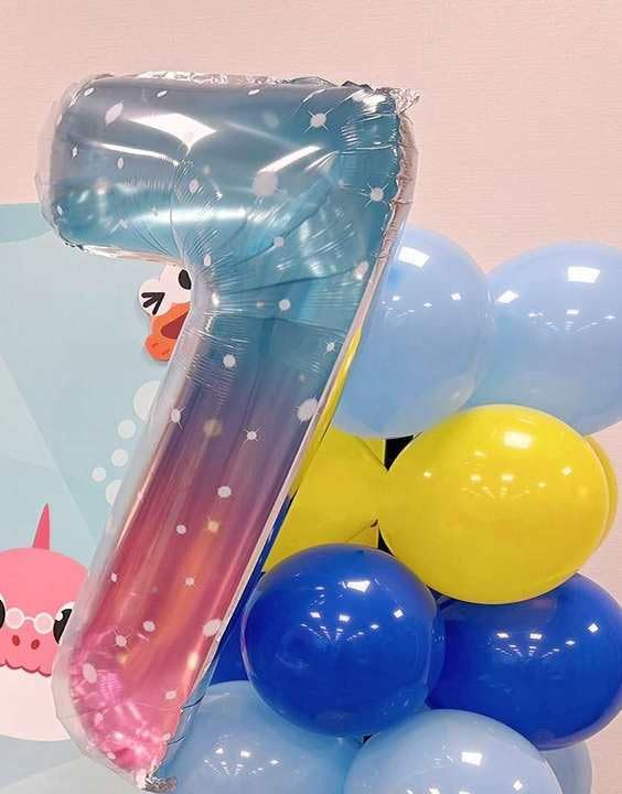 Starry Sky Number 3 Balloon 40 Inch, 3rd Birthday Decorations Men Women | Foil - Image 3