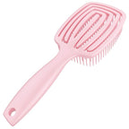 Crave Naturals FLEX DMC Detangling Brush for Thick Hair - Glide Thru Detangling Brush - Hair Brush Detangler for All Hair Types - Flexible Layers Square Paddle Hairbrush - Pink - Comfort Grip