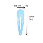 40 Pcs 2 Inch blue Metal Snap Hair Clips No Slip Hair Barrettes For Women Hair Accessories(Blue)