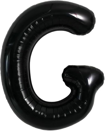 40 Inch Black Letter G Foil Balloon, Large Jumbo Mylar Helium Alphabet Balloon - Image 2