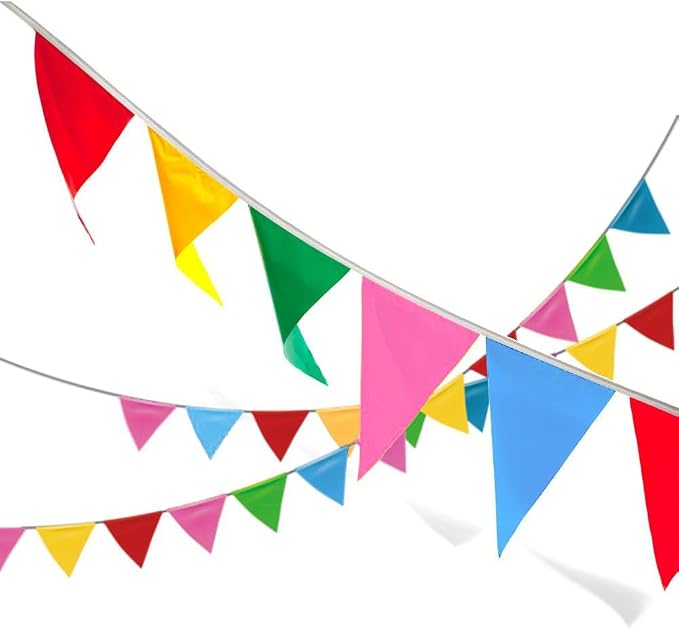 250pcs Multicolor Pennant Flags, LOOBJOYGAME 263Ft Nylon Fabric Decorations - Image 7