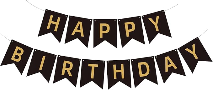 Happy Birthday Banner Birthday Party Supplies by GLASNES