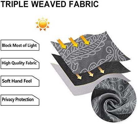 DWCN Grey Ombre Room Darkening Curtains - Image 5