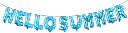 Hello Summer Balloons 16Inch Metallic Mylar Balloon by RUIANSI