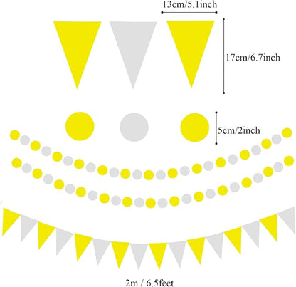 Party Decoration, Garlands String Polka Dot and Triangle Bunting Flags - Image 5