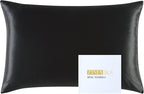 ZIMASILK 25 Momme 100% Pure Mulberry Silk Pillowcase for Hair and Skin Care, Highest Grade 6A Pillow Cases for Women, Long-Lasting Durablity, Gift for Women Men, 1Pc (King 20"x36", Black)