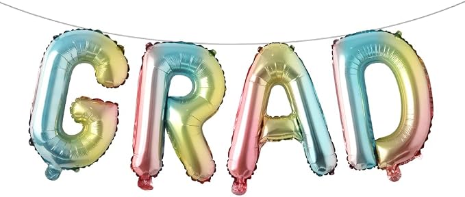 Foil Balloons Congrats Graduation Party Balloons Congratulations Letter Grad by RUIANSI