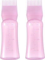 Root Comb Applicator Bottle 6 Ounce Hair Oil Applicator for Hair Dye, Hair Oiler Comb Bottle with Graduated Scale