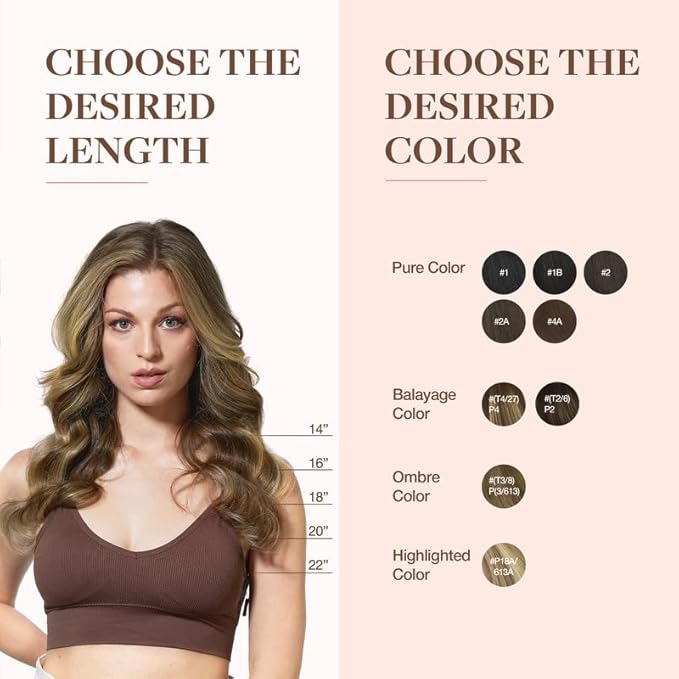 GOO GOO Clip in Hair Extensions Real Human Hair, Remy Human Hair Extensions Clip ins for Women, Natural Human Hair, 14inch 110g 7Pcs, 3/8/613 Balayage Walnut Brown to Ash Brown and Bleach Blonde