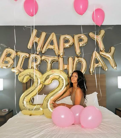 Light Gold Number 2 Balloon 40 inch, Balloon numbers party supplies, deco photo - Image 5