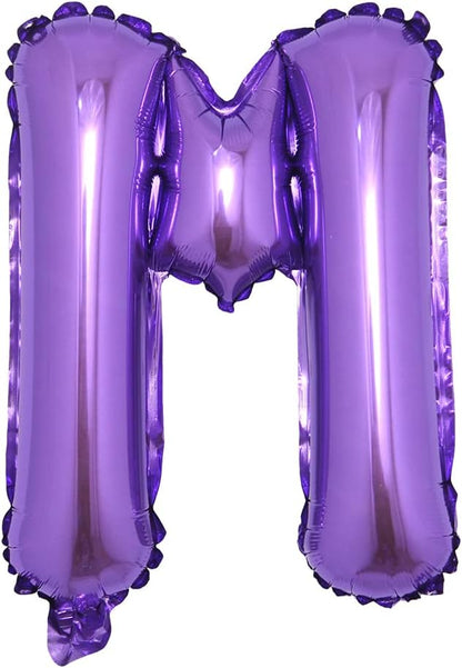 16 inch Purple Alphabet Letter and Number Balloons Set Package, Aluminum by RUIANSI