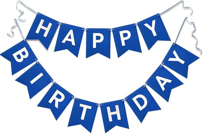 Letjolt Navy Blue Happy Birthday Banner Nautical Theme 13pcs | Boys Birthday by Letjolt