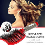 Magical Ultra Detangling Brush for Wet or Dry Hair, Detangler Brush, Fast Drying Styling Massage Hairbrush for Men, Women and Kids (Black+Gold)