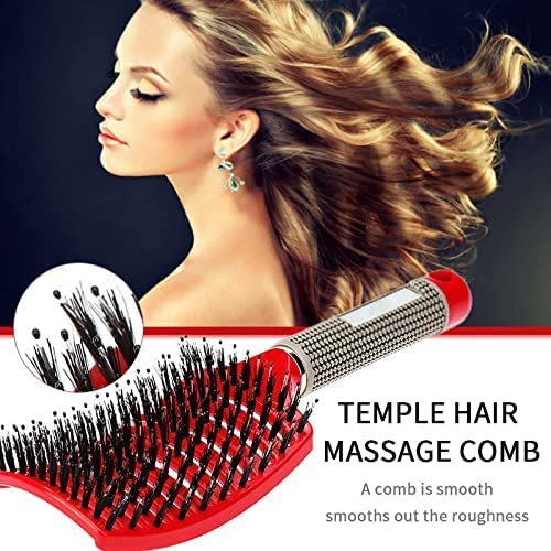 Magical Ultra Detangling Brush for Wet or Dry Hair, Detangler Brush, Fast Drying Styling Massage Hairbrush for Men, Women and Kids (Blue)