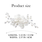 EVILD White Flower Hair Clip Pearl Hair Barrette Bridal Wedding Hair Accessories for Women