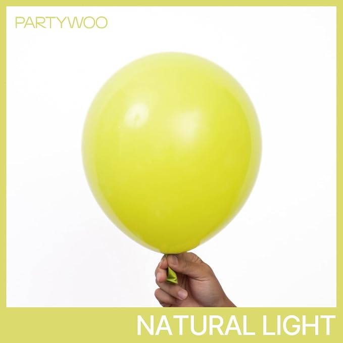 PartyWoo Lime Balloons 140pcs Green Light Pastel Kelly Green Color | 18 12 10 5 - Image 2