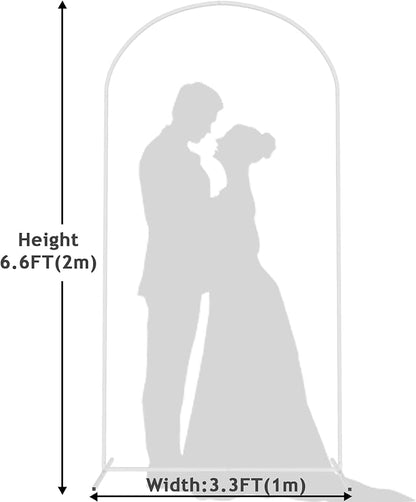 6.6FT Arch Backdrop Stand White Metal Wedding Arch Backdrop Stand | Metal - Image 2