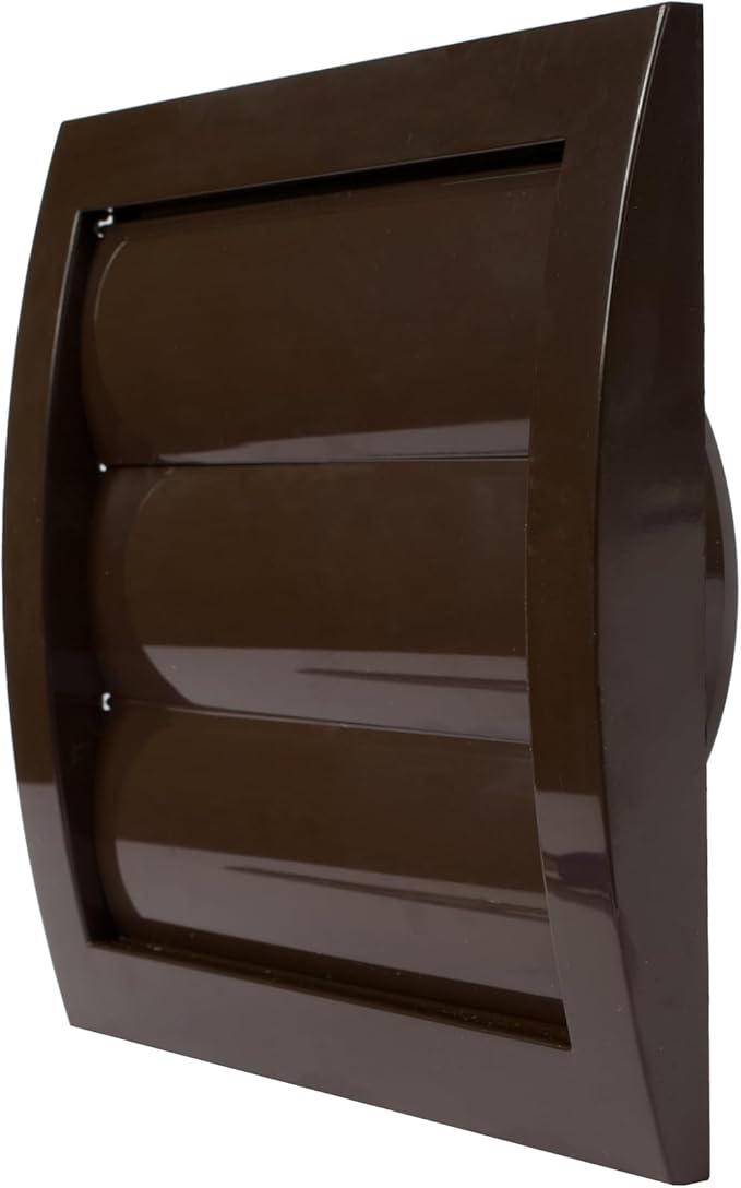 Repa Market 4 Inch Brown Dryer Vent Cover/Duct Cover for Walls or Ducting/ABS Plastic Grille with Flaps and Insect Screen/Exhaust and Dryer Vent Covers for Indoor & Outdoor Use