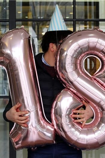 Number Balloons Rose Gold 28 Balloon 40 inch - Image 3