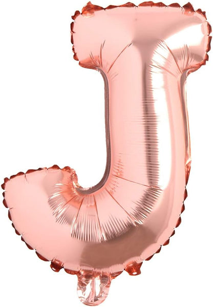 16" inch Single Rose Gold Alphabet Letter number Balloons Aluminum Hanging Foil by REIANS
