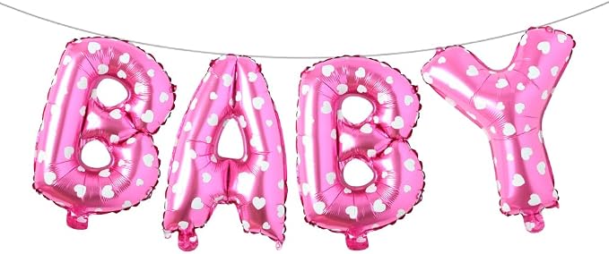 16 Inch Baby Letter Balloons Multicolor Foil Balloons BABY Balloons, Baby Shower by RUIANSI