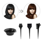 Hair Coloring Dyeing Kit Hair Dye Color Brush Comb Mixing Bowl Styling Tools for Salon 4PCS