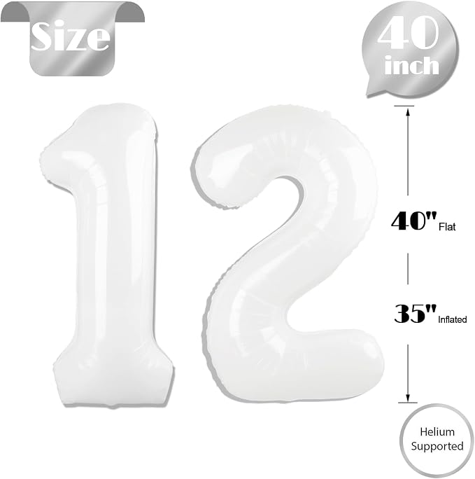 White 12 Balloon - Image 5