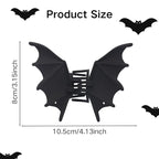 Halloween Hair Clip for Women for Thick Hair Black Bat Wing Metal Claw Clips Gothic Accessories Cute Matte Barrettes for Styling Accessories Halloween Party Favors Christmas Supplies