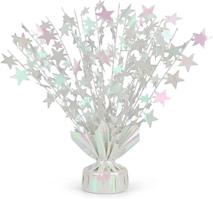 PMU 6 Pack Bursting Star Metallic Foil Spray Centerpiece- Opal Iridescent by PMU