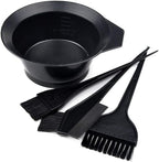 Hair Dye Color Brush and Bowl Set, Color Bowl Brushes Tool Mixing Bowl Kit Tint Comb for Hair Tint Dying Coloring Applicator (Black)