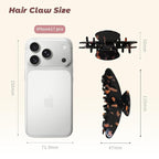 French Hair Claw Clips for Women Grils,4 Inch Strong Hold No Slip Grip Accessories Acetate Material,Not Easily Damaged,Thick or Thin Hair (Red & Black)