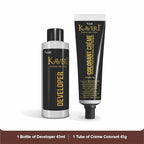 Creme Hair Color Permanent Hair Dye Color - With Improved Creme Formula for Gray Coverage Ammonia Free Hair Color Dye for Rich Bright Long lasting (Dark Brown, 3.04 Fl Oz) - Pack Of 2