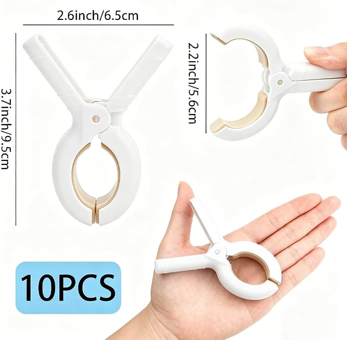 10 Pack Large Beach Towel Clips - Image 2