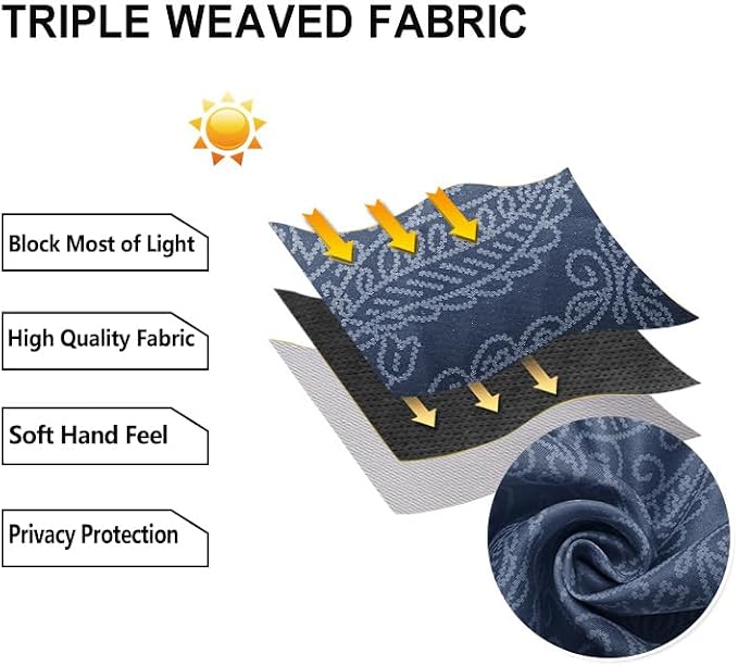 DWCN Extra Wide Ombre Blackout Curtains - Image 6