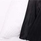 Organic Silk Pillowcase for Hair and Skin Made in USA, Natural Mulberry Silk Pillow Cases Black, 22 Momme, Oeko-TEX Certified, Anti Acne, 1 Pc 20"x26" (Standard, Black)