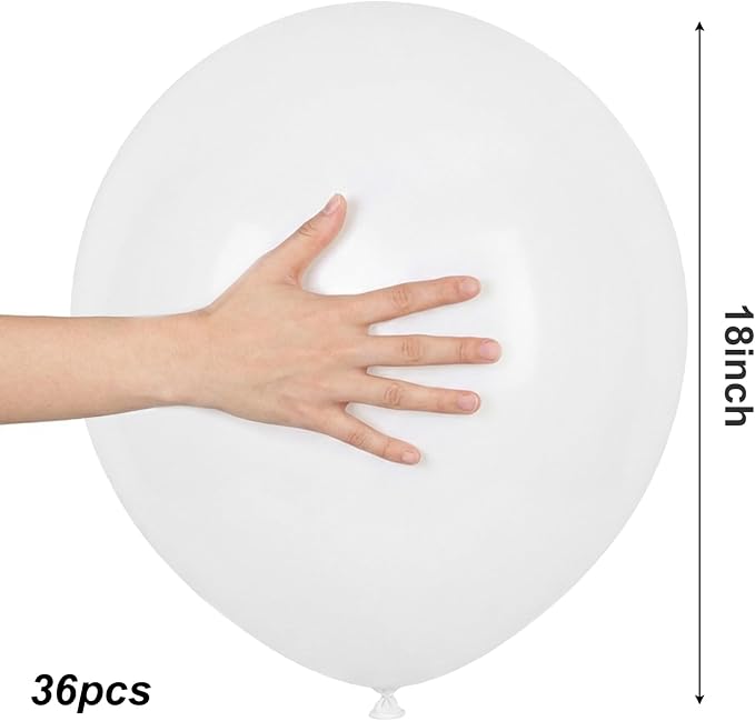RUBFAC White Large Balloon 36Pack 18 Inch, 2026 International Football Game - Image 2