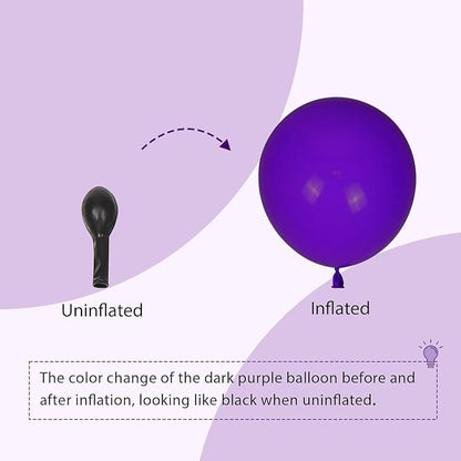 Awenztech 122pcs Dark Purple Balloons, 18 12 10 5 inch Purple Balloons - Image 2