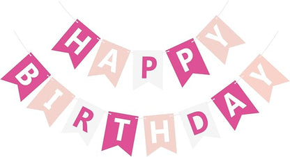 Happy Birthday Banner Sign, Birthday Garland Wall Door Hanging Banners Flag by Unknown