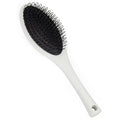 The Hair Shop Beige Loop Brush - Salon Professional Grade with Ergonomic Design - Safe Detangler Tool for 100% Remy Human and Synthetic Hair Extensions and Wigs (Light Grey)