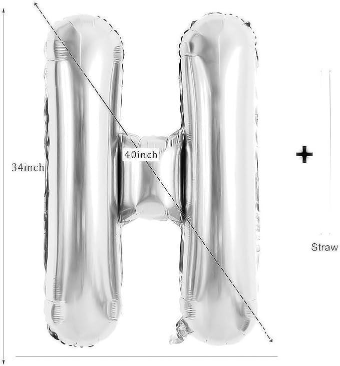 HOME Balloons Aluminum Mylar Foil Big Letter Balloon Silver | New Home Welcome - Image 2