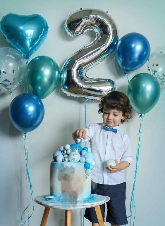 Number Balloons 21 Balloon 40 inch Silver - Image 5