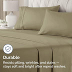 Queen Pillow Cases Set of 4 - Ultra Soft Hotel Quality Pillowcase Covers - Comfy, Cozy & Wrinkle Free - Shrinkage, Stain and Fade Resistant - Machine Washable Pillow Protectors - 4 Piece Set - Khaki