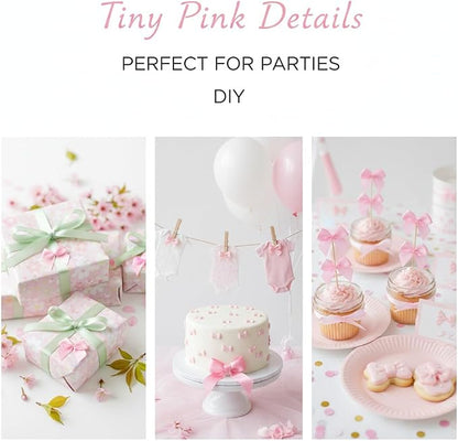 100 Mini Satin Ribbon Bows, Small Bows - Image 8