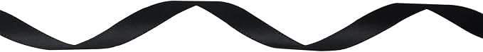 Ribbli Double Faced Black Satin Ribbon, 1/4” x Continuous 25 Yards, Use - Image 2