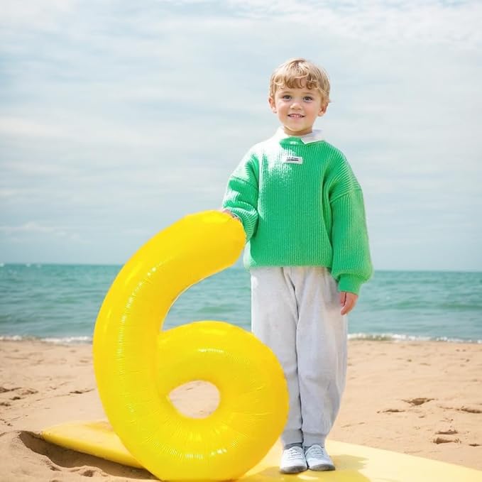 40 inch Yellow Number Balloon Giant Foil Helium Balloons Number 2 Balloon - Image 7