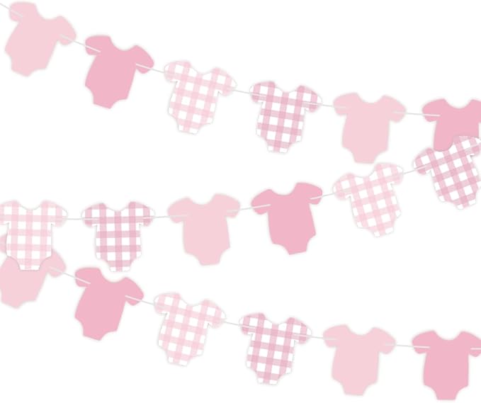 2Pcs Pink Boy Or Girl Banner, Pre-Strung Baby Gender Reveal Decorations by SerpizePaty