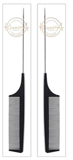 Ultimate Hair Detangling Brush for Professional Styling Long Tail Rat Detangler Comb | Anti Static Fine Teeth Black Carbon Fiber Heat Resistant