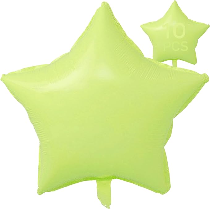 Pastel Green Star Balloons 18 Inch by VHUWE